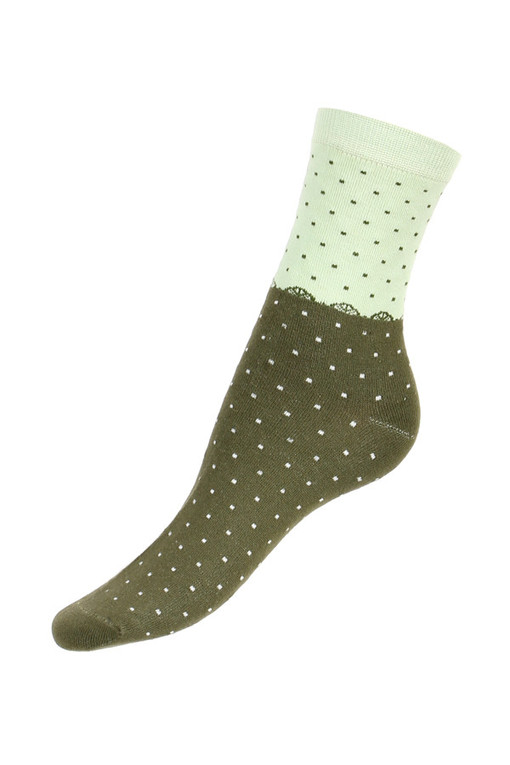 Dvoubarevné tečkované ponožky