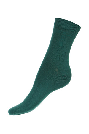 Jednobarevné dámské ponožky s mašlí. Materiál: 85% bavlna,10% polyamid, 5% elastan.