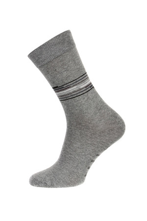 Jednobarevné pánské ponožky s pruhy. Materiál: 90% bavlna, 5% polyamid, 5% elastan.