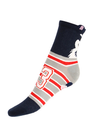 Originální dámské ponožky se psem. Materiál: 90% bavlna, 5% polyamid, 5% elastan.