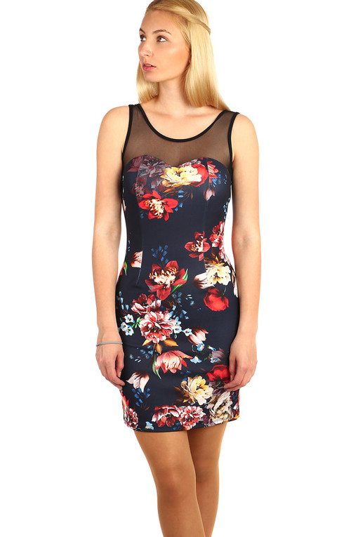 Mini šaty s květinovým vzorem
