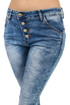 Dámské džíny s asymetrickým zapínáním
