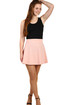Jednobarevná áčková dámská mini sukně