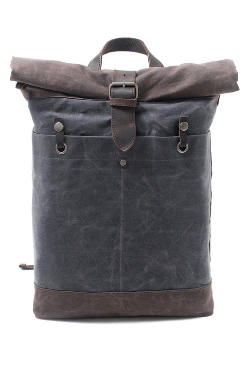 Vintage rolovací plátěný batoh