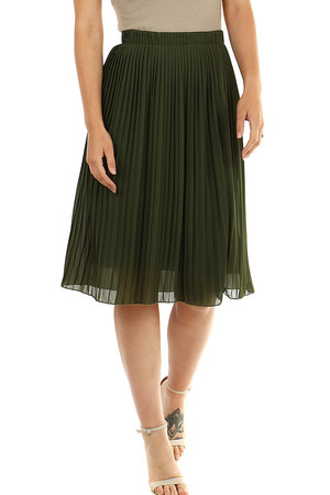 Dámská lehká plisovaná sukně z jemného šifonu je klasika, která nikdy nevyjde z módy. Model je v midi délce, která