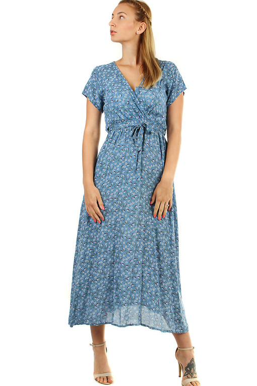Letní dlouhé dámské šaty retro vzhled