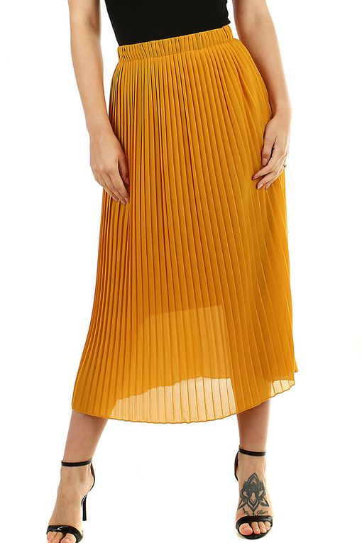 Dámská jednobarevná plisovaná sukně