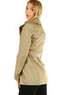 Dámský jednobarevný krátký kabátek trenčkot s přezkou