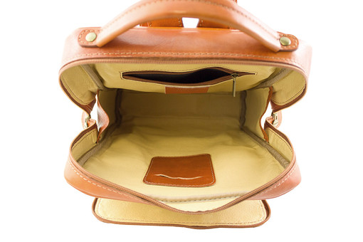 Retro klasický kožený batoh 