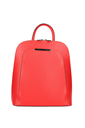 Elegantní dámský kožený batoh v kombinaci s kabelkou vhodný do města. Jsou pro něj charakteristické syté barvy a