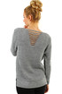 Dámský pletený svetr s průstřihy na zádech