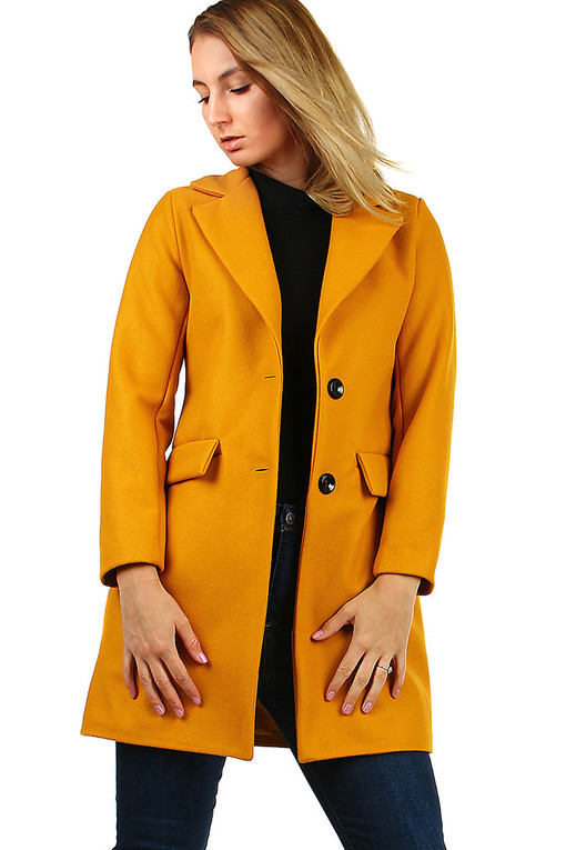Jednobarevný dámský buisness kabátek