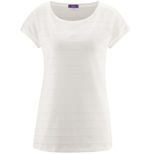 Jednobarevné dámské tričko z kvalitní 100% organické bavlny s dekorativním děrovaným vzorem od německé značky