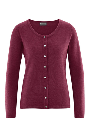 Dámský pletený vlněný svetr z udržitelné módní kolekce značky HempAge s kulatým výstřihem, můžete nosit po