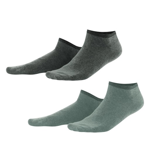 Kotníkové biobavlněné ponožky 2 páry