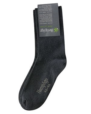 Klasické ponožky vhodné pro dámy i pány z biobavlny a konopí od německé značky HempAge. Udržitelný výrobek z