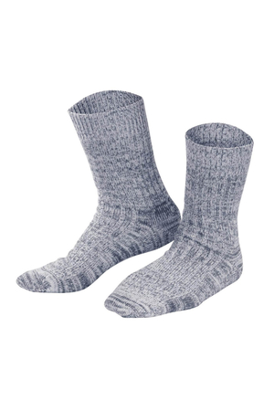 Norské teplé ponožky s robustním žebrováním jsou vyrobené z přírodních materiálů organické bavlny a vlny