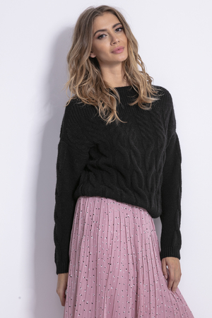 Příjemný dámský jednobarevný svetr pletený s příměsí pravého mohérového vlákna je dostupný v několika