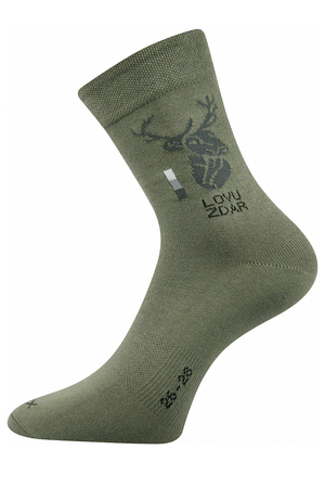Pánské bavlněné ponožky pro myslivce a milovníky lesa. jemný svěr lemu pro pohodlné nošení bandáže proti posunu
