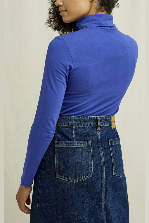 Propínací džínová sukně z biobavlny