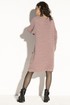 Jednobarevné vlněné pletené šaty s klokaní kapsou 