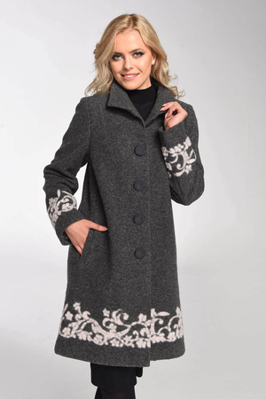 Dámský elegantní kabát s plstěným vzorem, díky kterému si zamilujete i mrazivé zimní dny. Dámský kabát