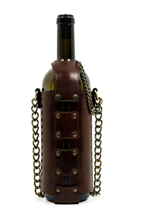 Nosič na víno, chcete-li kabelka, z kvalitní hovězí kůže Vachetta vás může provázet desítky let. Stylový,