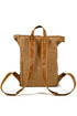 Rolovací plátěný batoh s koženými detaily
