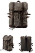 Retro plátěný batoh s koženými detaily