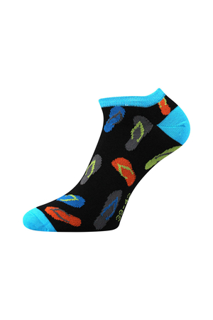 Nízké veselé ponožky od tradiční české značky Boma. Ponožky s barevnými letními motivy jsou vyrobeny z výběru