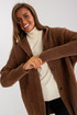 Přechodný vlněný kabát s kapucí