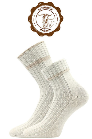 Dámské teplé ponožky v jemných pastelových tónech jsou příjemné na dotyk a úžasně hřejivé - díky podílu vlny