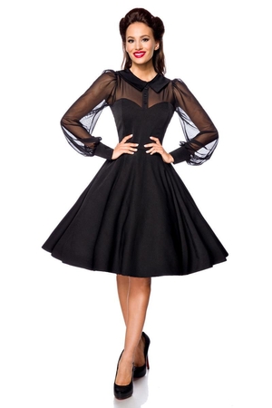 Černé dámské šaty v retro stylu od německé značky Belsira. Perfektní střih, příjemný, mírně elastický