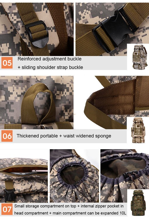 Taktický maskáčový outdoor batoh