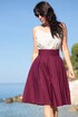 Jednobarevná sukně Lotika ze 100% lnu