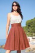 Jednobarevná sukně Lotika ze 100% lnu